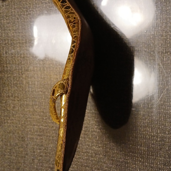 Stuart Weitzman for Russell & Bromley Gold Stilleto Sandals 7.5 - Picture 10 of 13